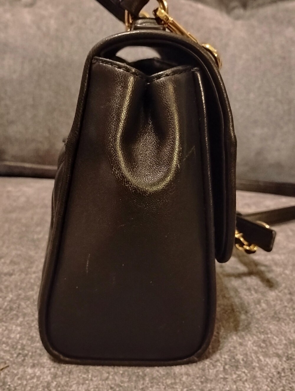 Tory Burch Black Quilted Leather Chain-Shoulder Crossbody - Picture 8 of 16